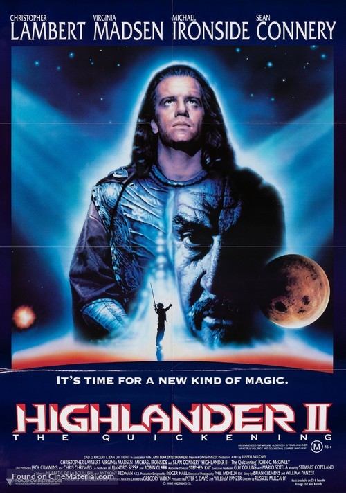 Highlander II: The Quickening - Australian Movie Poster