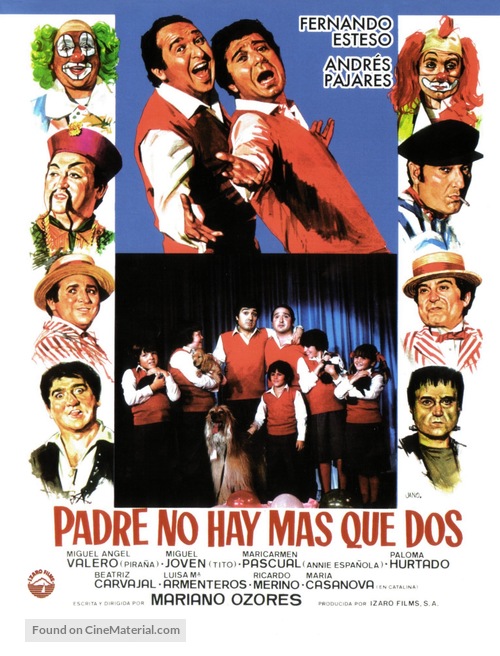 Padre no hay m&aacute;s que dos - Spanish Movie Poster