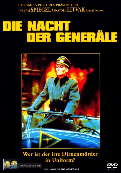The Night of the Generals - German DVD movie cover