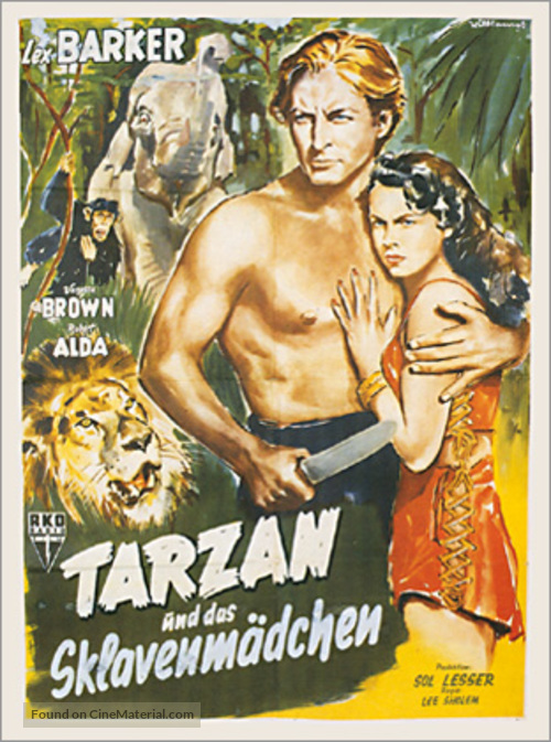 Tarzan and the Slave Girl - German Movie Poster