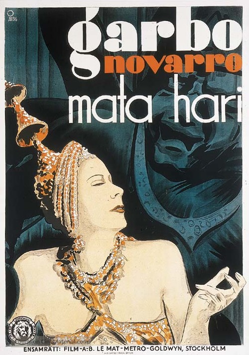 Mata Hari - Swedish Movie Poster