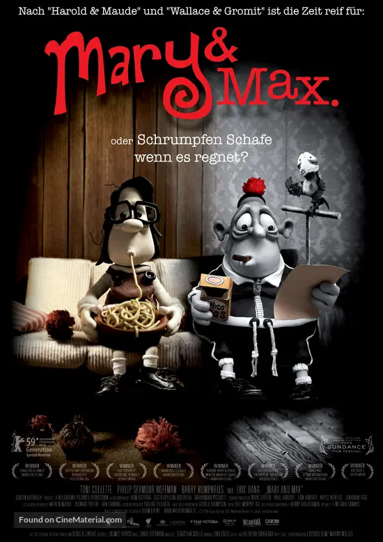 Mary And Max 09 German Movie Poster Mary And Max 09 German Movie Poster