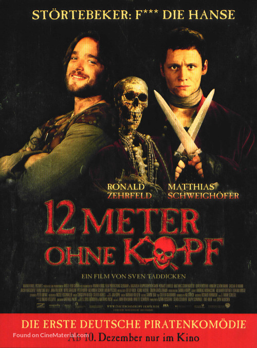 Zw&ouml;lf Meter ohne Kopf - German Movie Poster