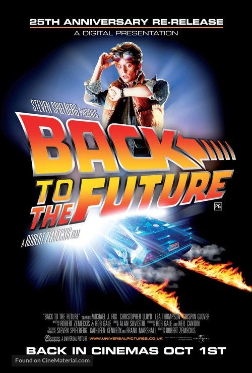 Back to the Future - British Re-release movie poster