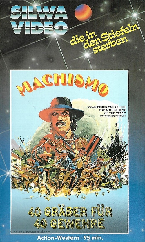 Machismo: 40 Graves for 40 Guns - German VHS movie cover