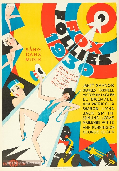 New Movietone Follies of 1930 - Swedish Movie Poster