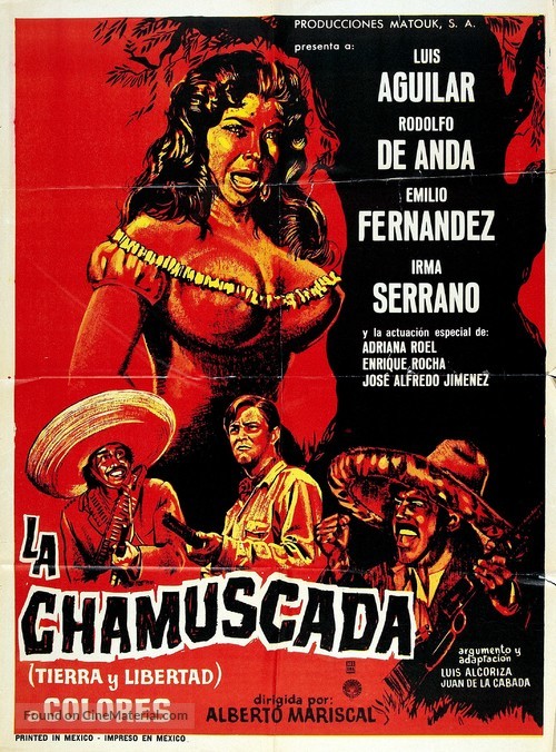 La chamuscada (Tierra y libertad) - Mexican Movie Poster