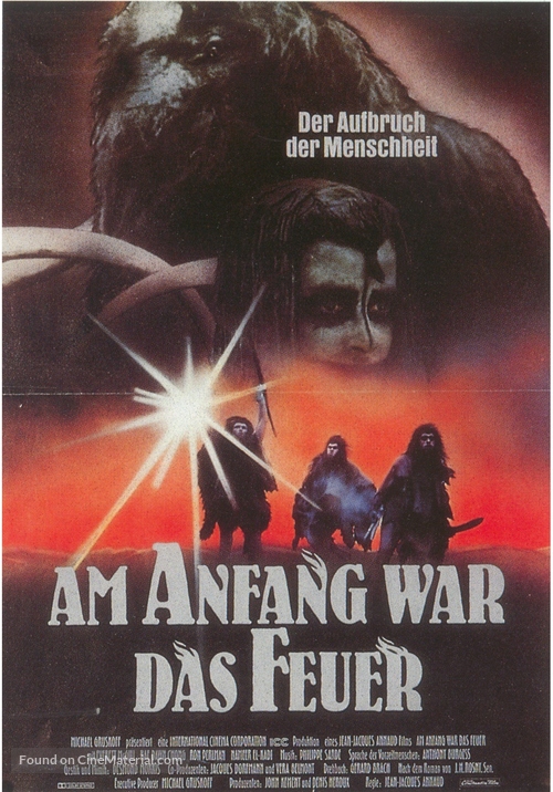 La guerre du feu - German Movie Poster