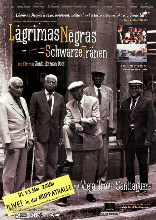 L&aacute;grimas negras - German Movie Poster