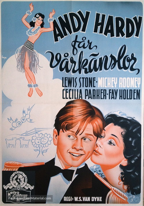 Andy Hardy Gets Spring Fever - Swedish Movie Poster