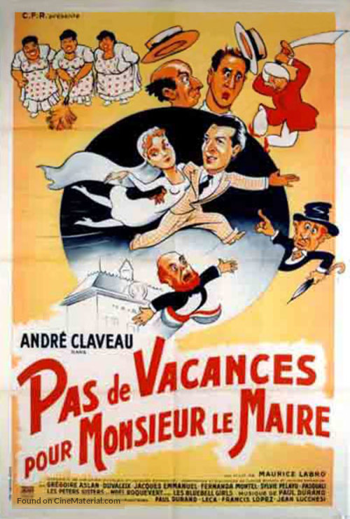 Pas de vacances pour Monsieur le Maire - French Movie Poster