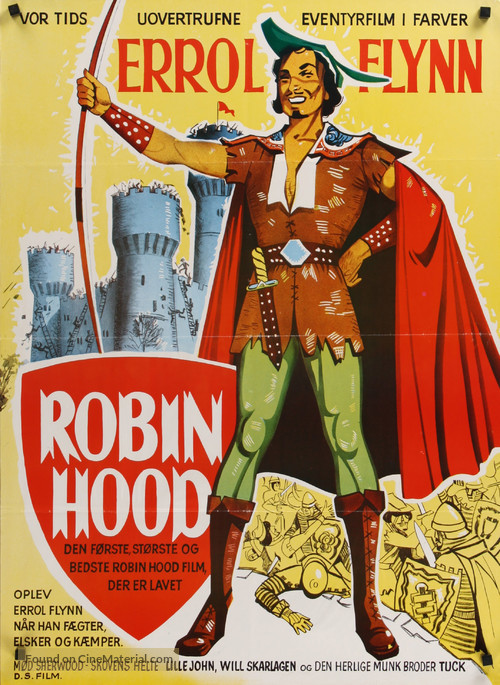The Adventures of Robin Hood - Danish Movie Poster