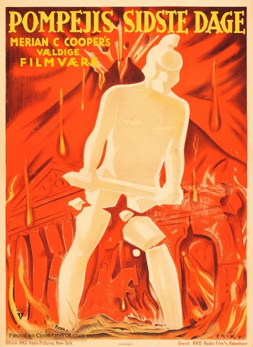 The Last Days of Pompeii - Danish Movie Poster