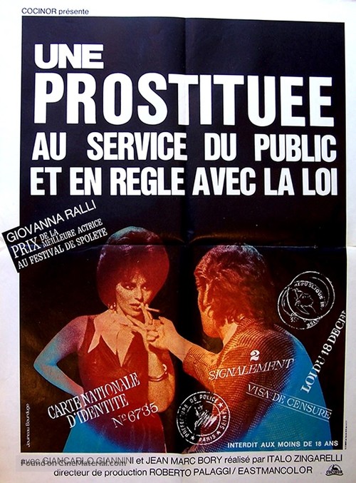 Una prostituta al servizio del pubblico e in regola con le leggi dello stato - French Movie Poster