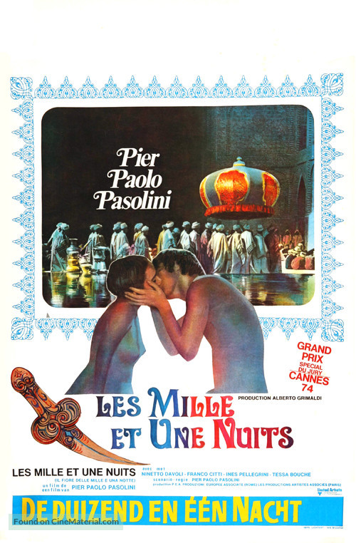 Il fiore delle mille e una notte - Belgian Movie Poster