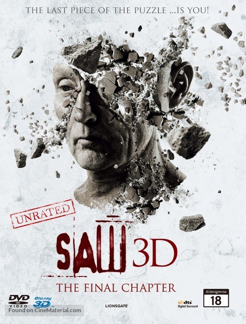 Saw 3D - Norwegian DVD movie cover