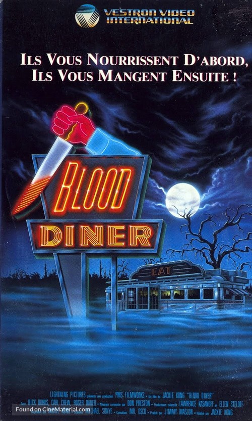 Blood Diner - French VHS movie cover