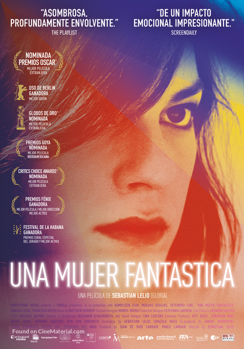 Una mujer fant&aacute;stica - Argentinian Movie Poster