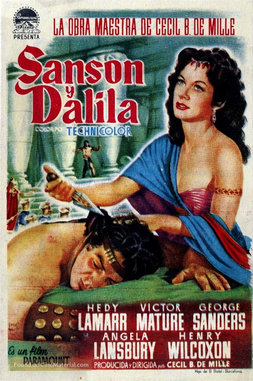 Samson and Delilah - Spanish Movie Poster