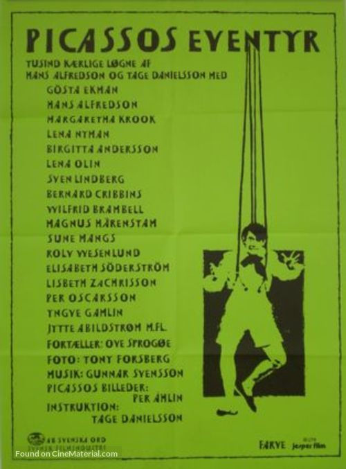 Picassos &auml;ventyr - Danish Movie Poster