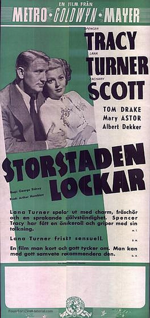 Cass Timberlane - Swedish Movie Poster