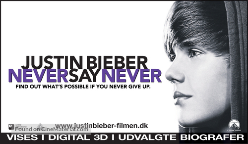 Justin Bieber: Never Say Never - Danish Movie Poster