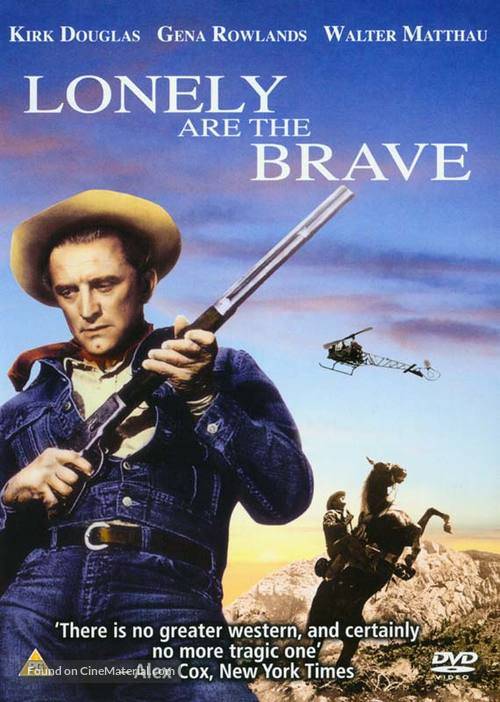 Lonely Are the Brave - British DVD movie cover