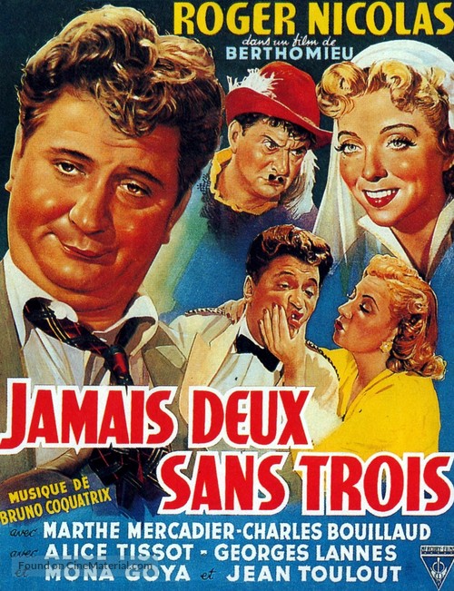 Jamais deux sans trois - Belgian Movie Poster