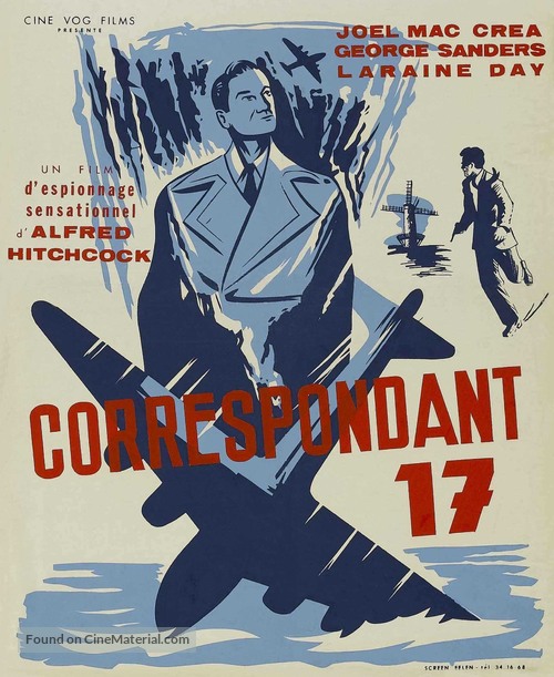 Foreign Correspondent - Belgian Movie Poster