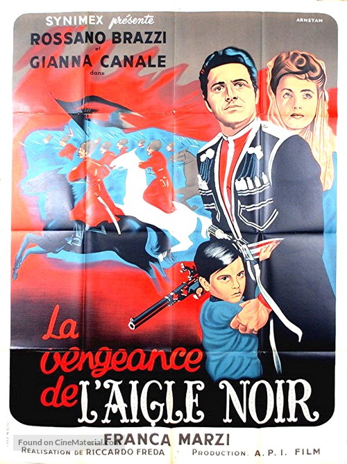 La vendetta di Aquila Nera - French Movie Poster