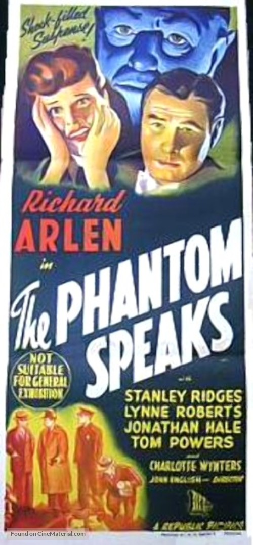 The Phantom Speaks - Australian Movie Poster