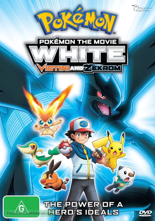 Pokemon the Movie: White - Victini and Zekrom - Australian DVD movie cover