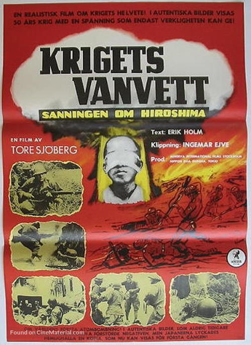 Krigets vanvett - Swedish Movie Poster