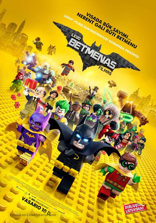 The Lego Batman Movie - Lithuanian Movie Poster