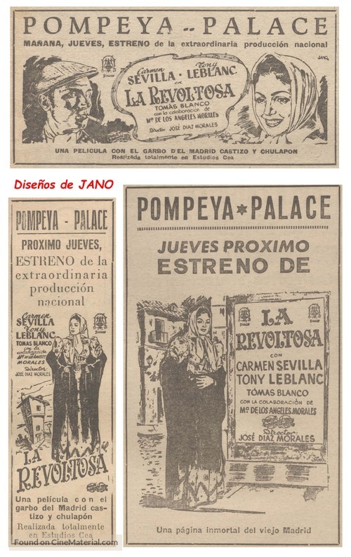 La revoltosa - Spanish poster