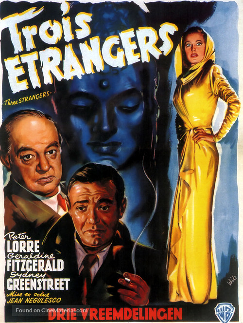 Three Strangers - Belgian Movie Poster