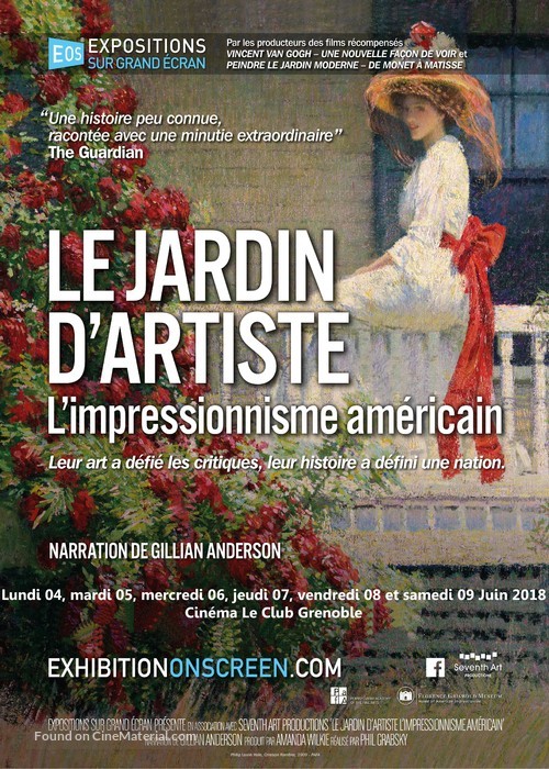 The Artist&#039;s Garden: American Impressionism - French Movie Poster