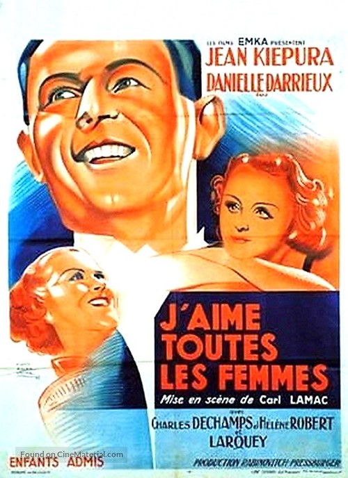 J&#039;aime toutes les femmes - French Movie Poster