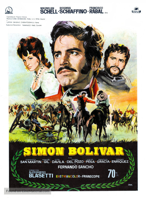 Sim&oacute;n Bol&iacute;var - Spanish Movie Poster
