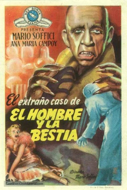 El extra&ntilde;o caso del hombre y la bestia - Spanish Movie Poster