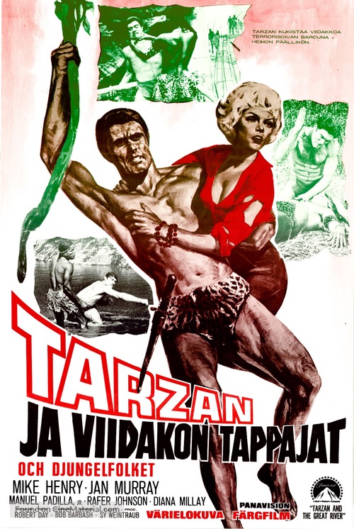 Tarzan and the Great River - Finnish Movie Poster