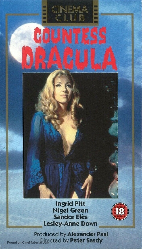 Countess Dracula - British VHS movie cover