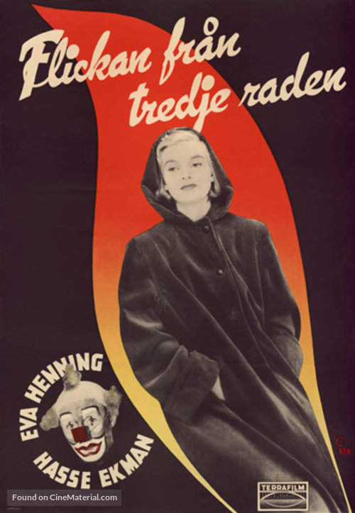 Flickan fr&aring;n tredje raden - Swedish Movie Poster