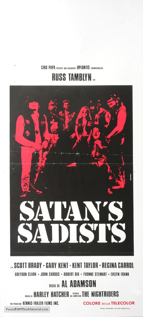 Satan&#039;s Sadists - Italian Movie Poster
