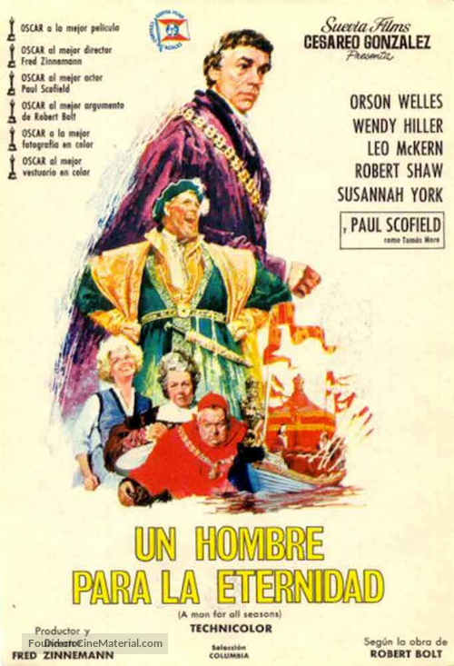 A Man for All Seasons - Spanish Movie Poster