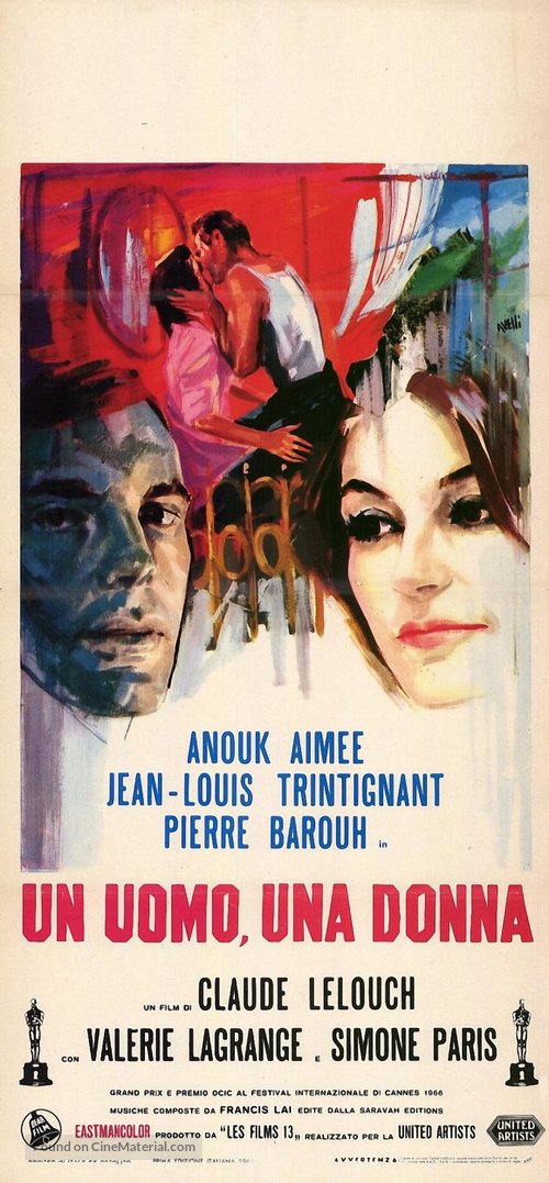 Un homme et une femme - Italian Movie Poster