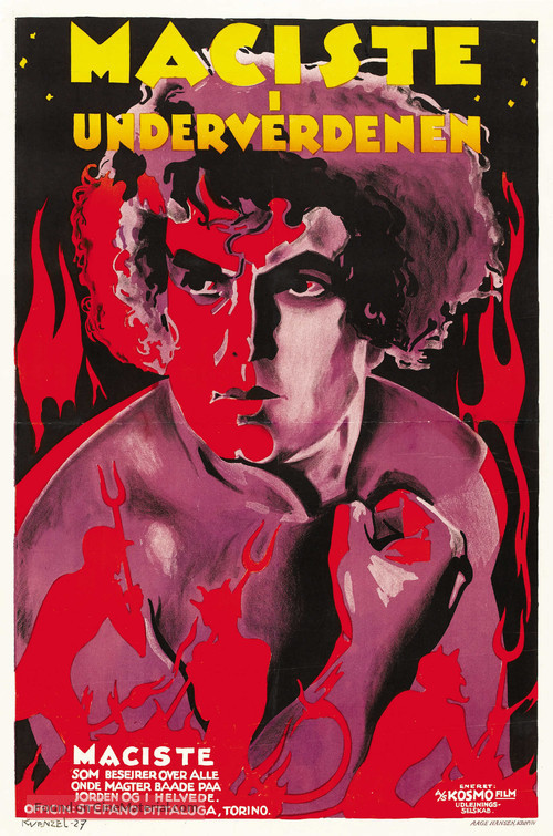 Maciste all&#039;inferno - Danish Movie Poster