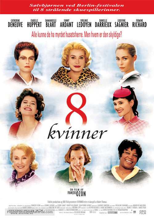 8 femmes - Norwegian Movie Poster