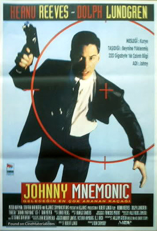 Johnny Mnemonic - Turkish Movie Poster