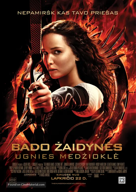 The Hunger Games: Catching Fire - Lithuanian Movie Poster